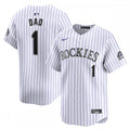 Colorado Rockies Nike #1 Dad Home Limited MLB Jersey - White