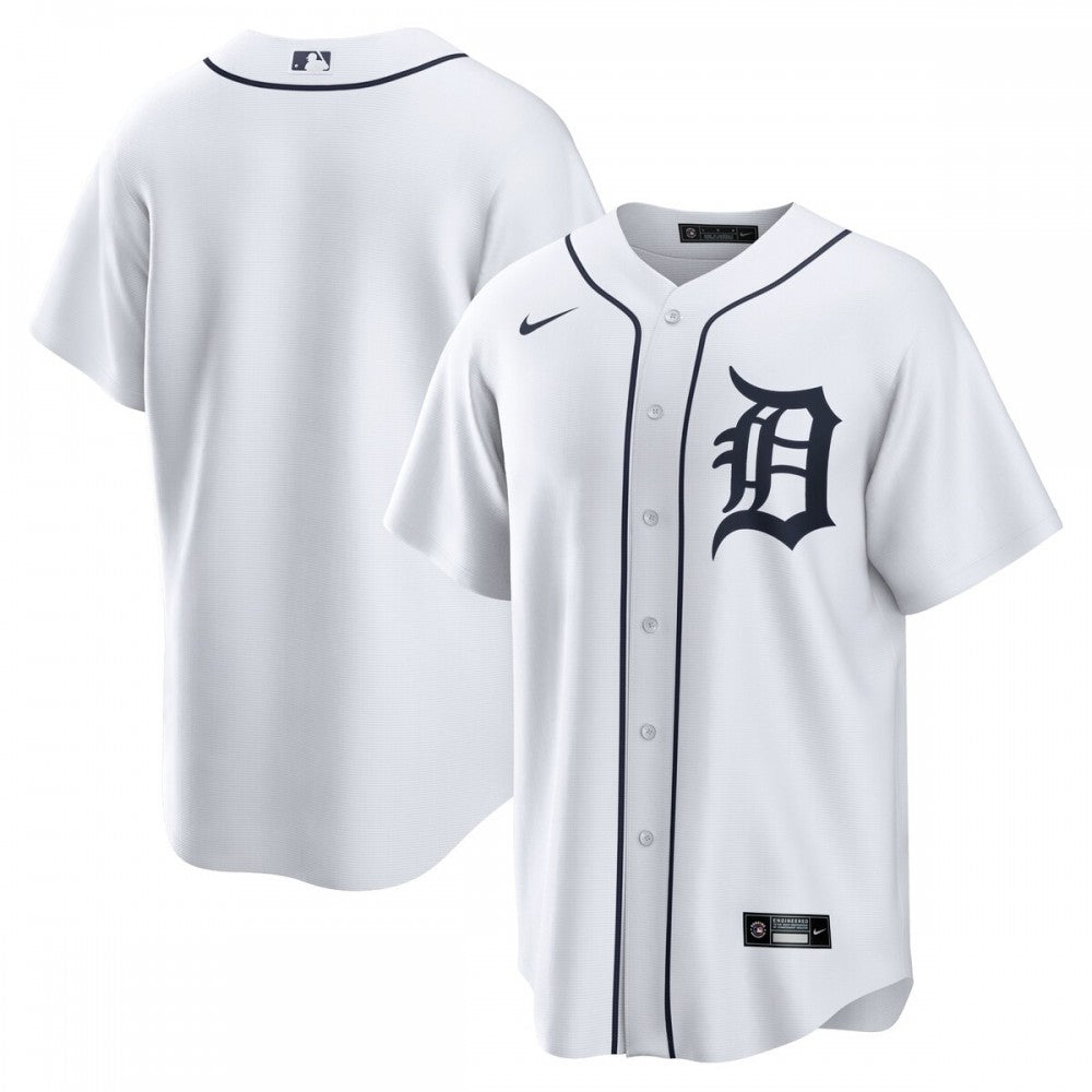 Detroit Tigers Nike Home Blank Replica MLB Jersey - White