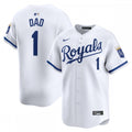Kansas City Royals Nike #1 Dad Home Limited MLB Jersey - White