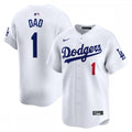 Los Angeles Dodgers Nike #1 Dad Home Limited MLB Jersey - White