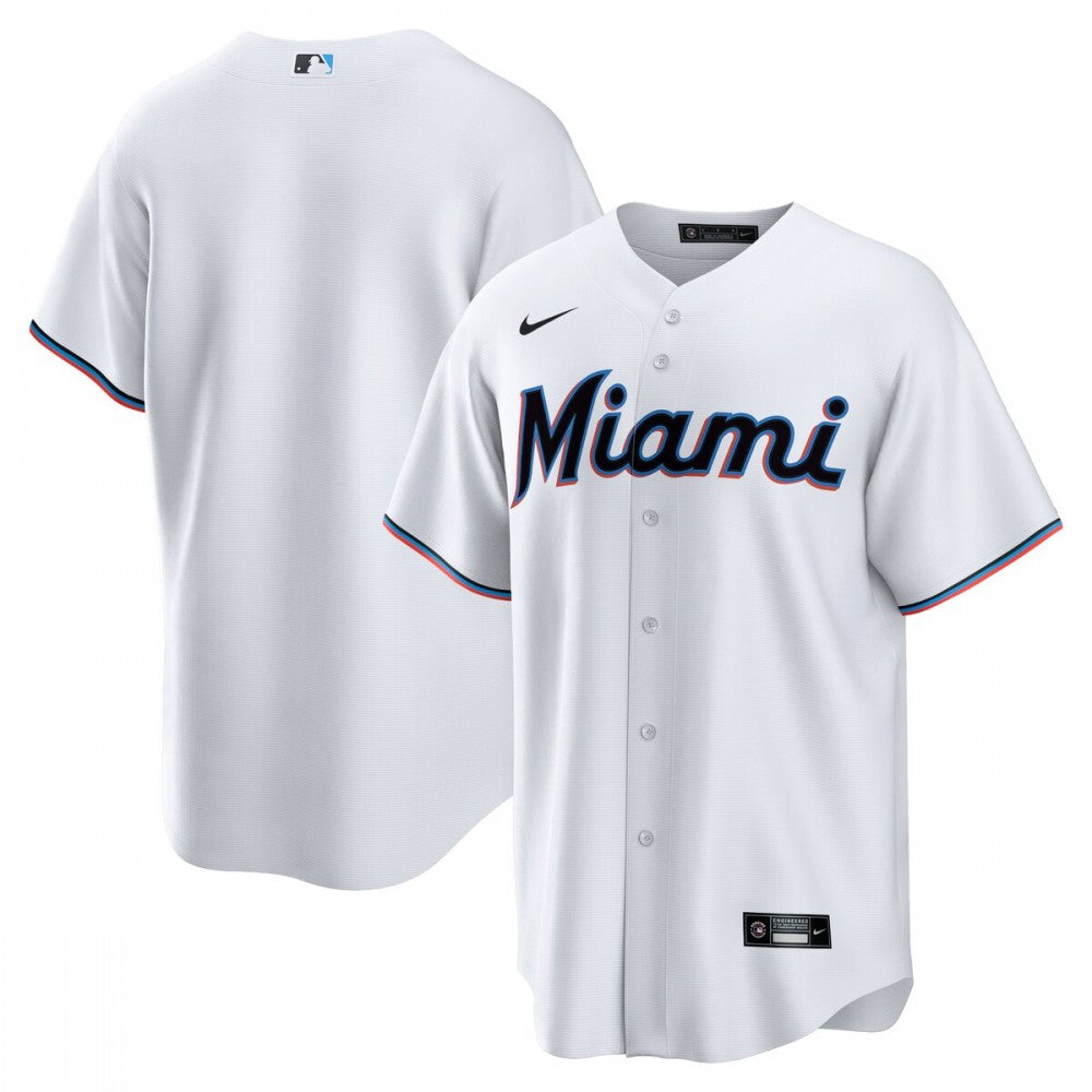 Miami Marlins Nike Home Blank Replica MLB Jersey - White