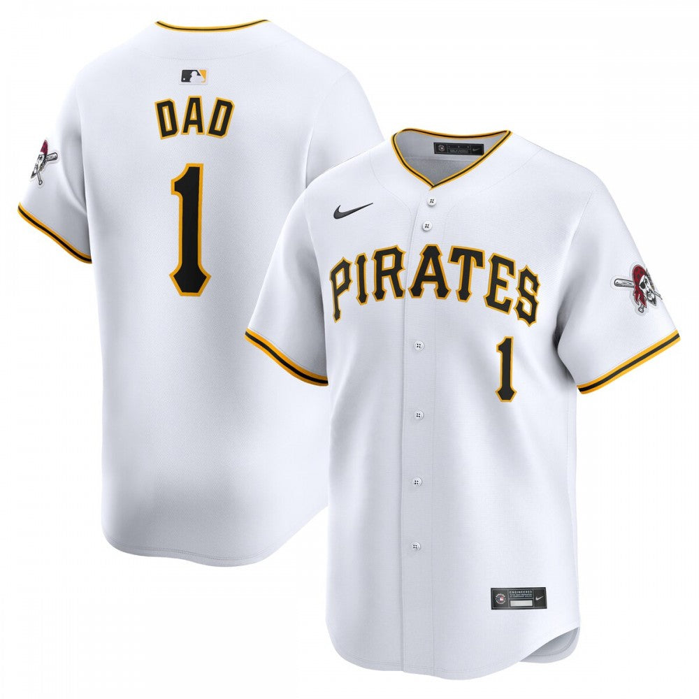 Pittsburgh Pirates Nike #1 Dad Home Limited MLB Jersey - White