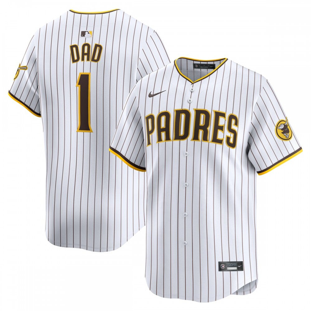 San Diego Padres Nike #1 Dad Home Limited MLB Jersey - White