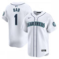 Seattle Mariners Nike #1 Dad Home Limited MLB Jersey - White