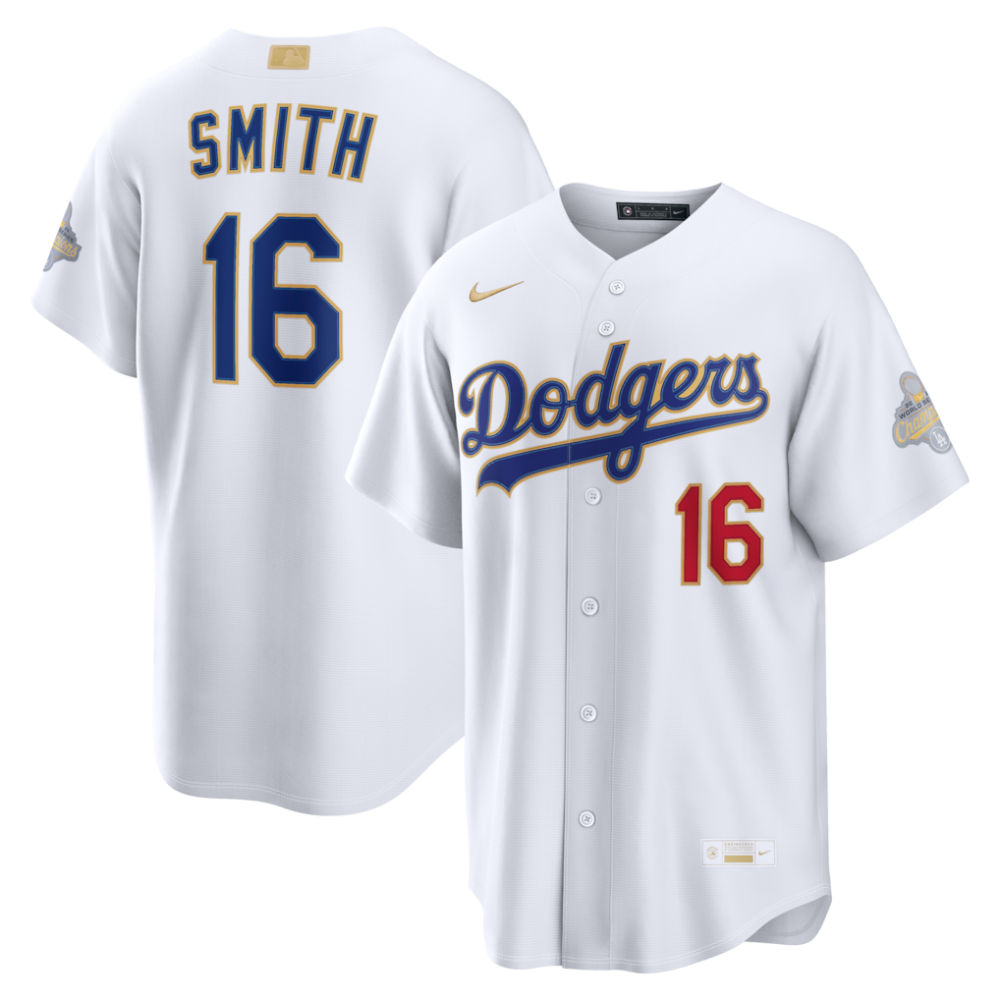 Will Smith Los Angeles Dodgers Nike 2026 Gold Collection Stadium MLB Jersey - White