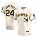 William Contreras Milwaukee Brewers Nike Home Limited Player MLB Jersey - Cream