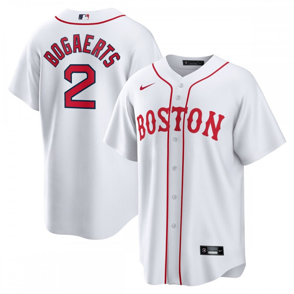 Xander Bogaerts Boston Red Sox Nike 2021 Patriots' Day Official Replica Player MLB Jersey - White