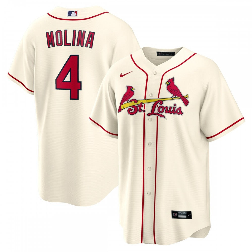 Yadier Molina St. Louis Cardinals Nike Alternate Replica Player Name MLB Jersey - Cream