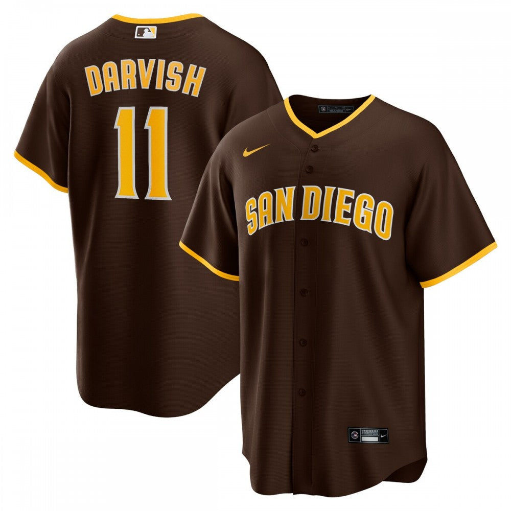 Yu Darvish San Diego Padres Nike Alternate Replica Player MLB Jersey - Brown