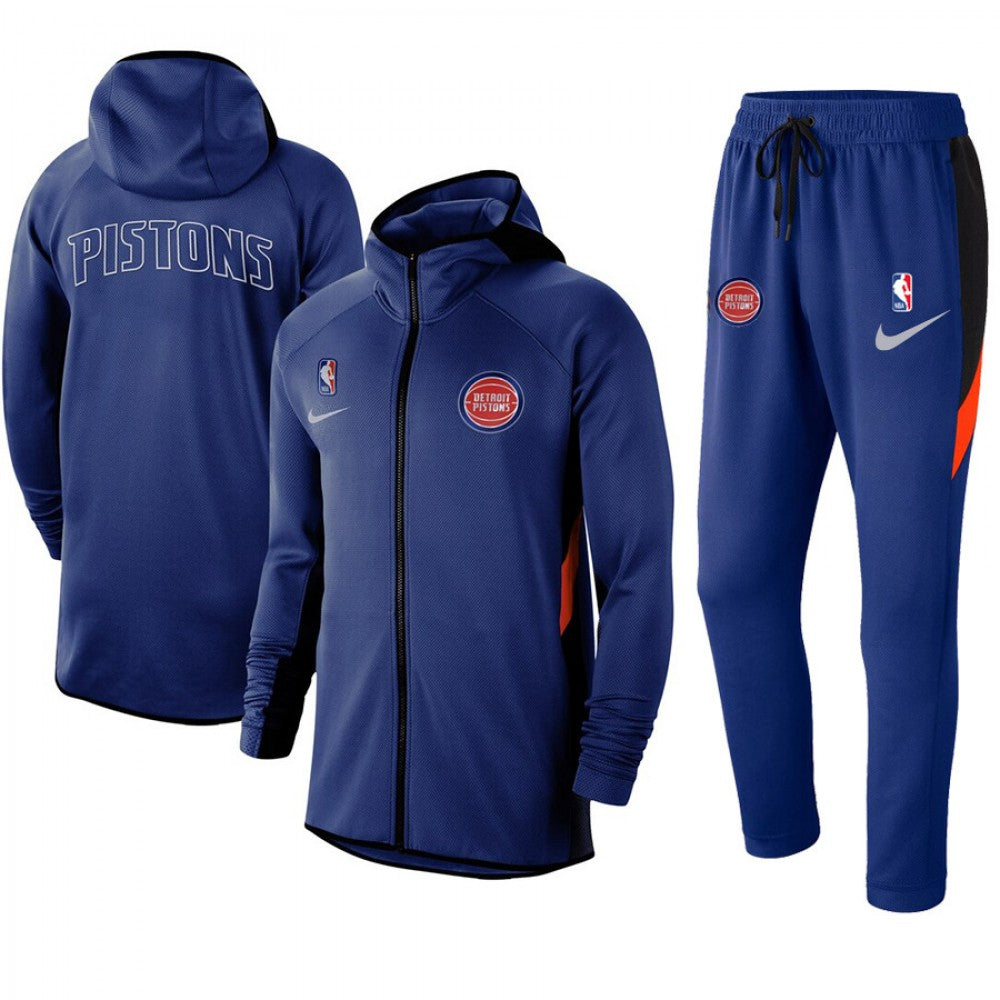 Detroit Pistons Nike 2019/20 Showtime Full-Zip Therma Flex Performance Hoodie