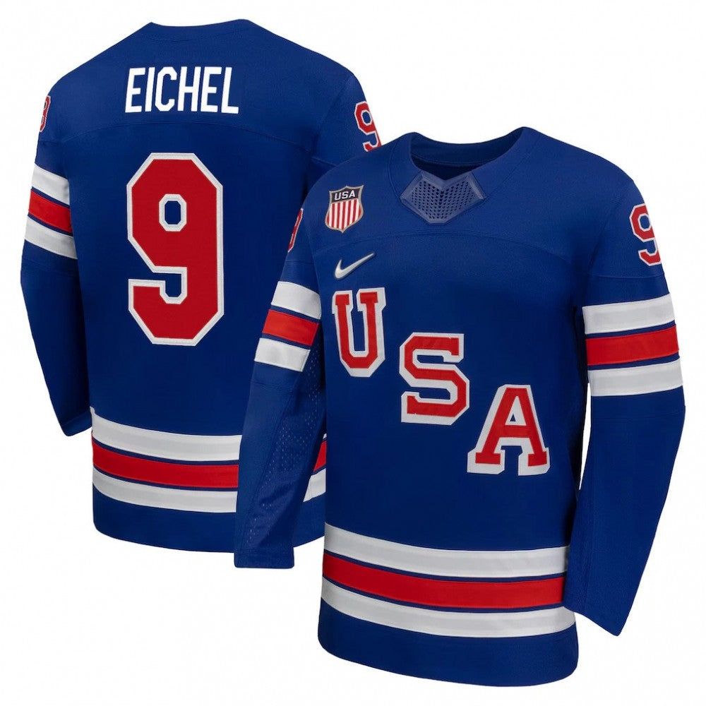 Jack Eichel USA Hockey Olympic Nike 2026 Royal Home Replica NHL Jersey