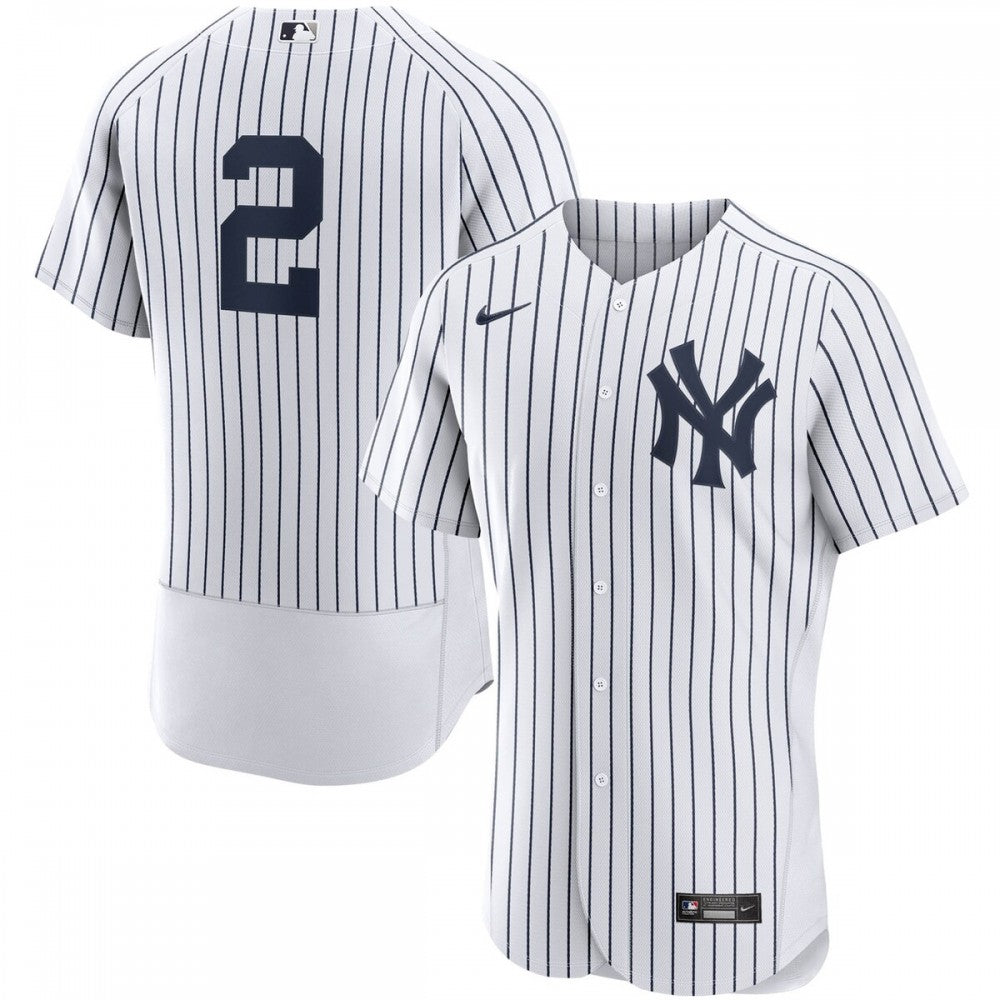 Derek Jeter New York Yankees Nike Home Authentic Player MLB Jersey - White/Navy