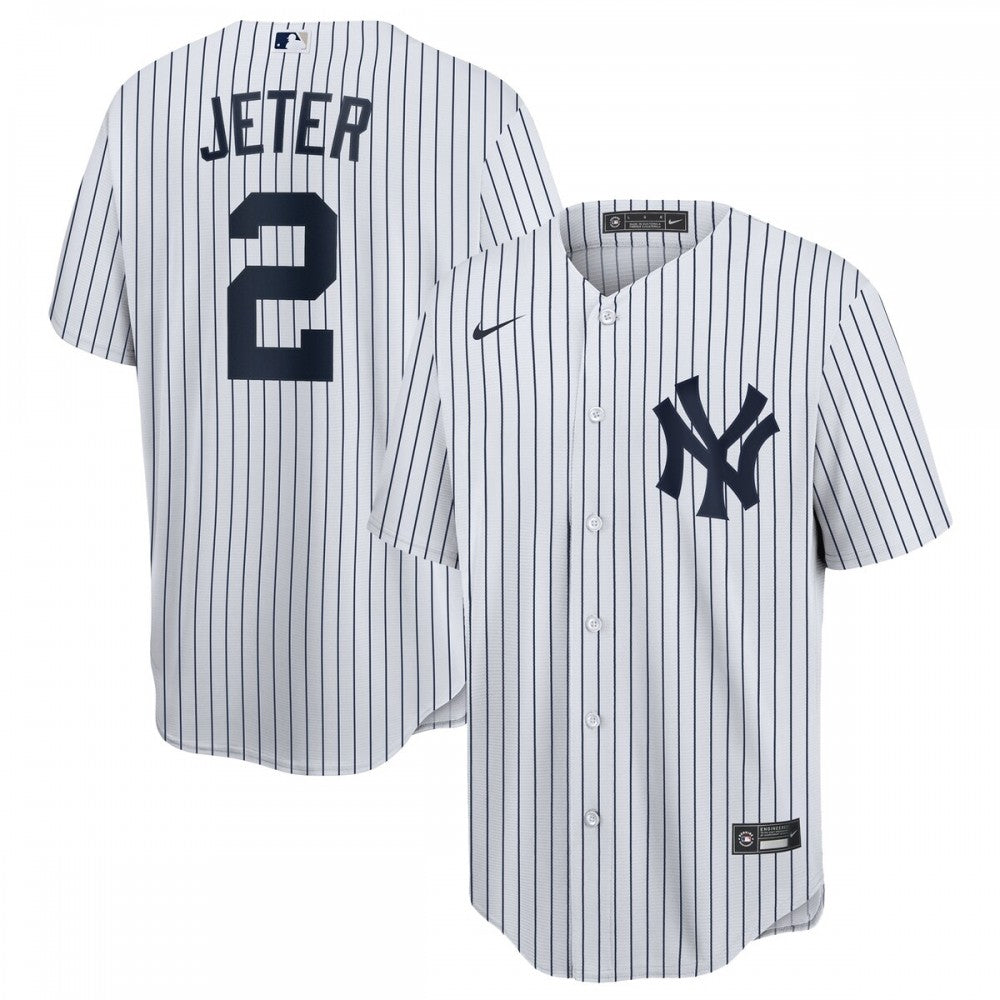 Derek Jeter New York Yankees Nike Home Replica Player Name MLB Jersey - White/Navy