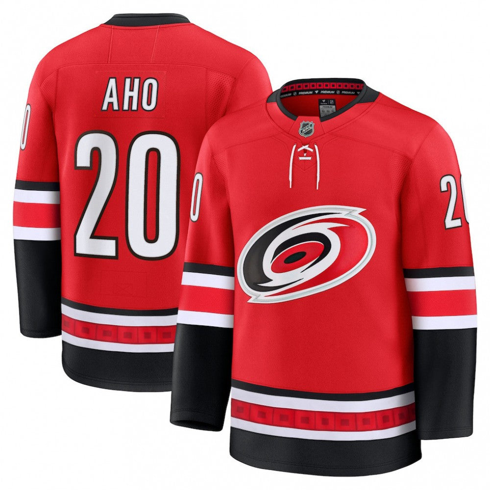 Men's Carolina Hurricanes Sebastian Aho Red Alternate Premium NHL Jersey