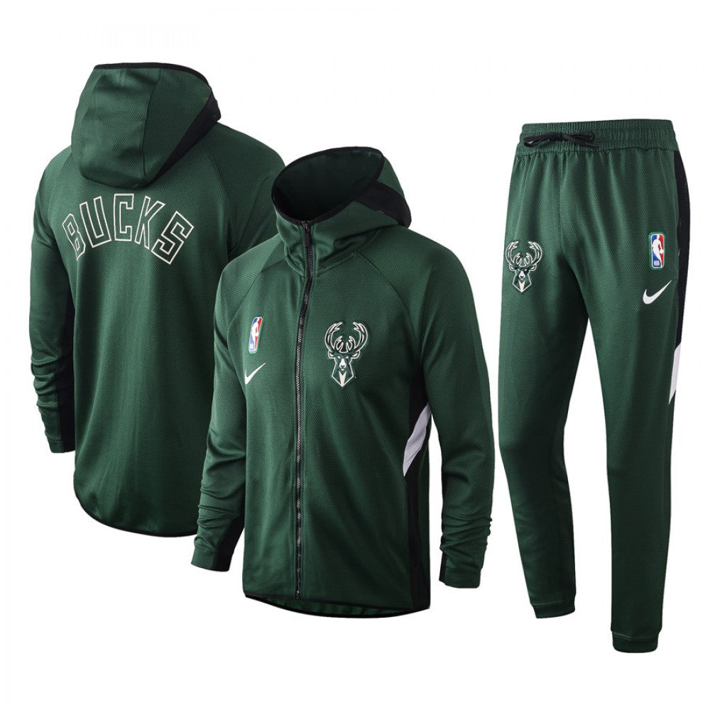 Milwaukee Bucks Nike 2019/20 Showtime Full-Zip Therma Flex Performance Hoodie