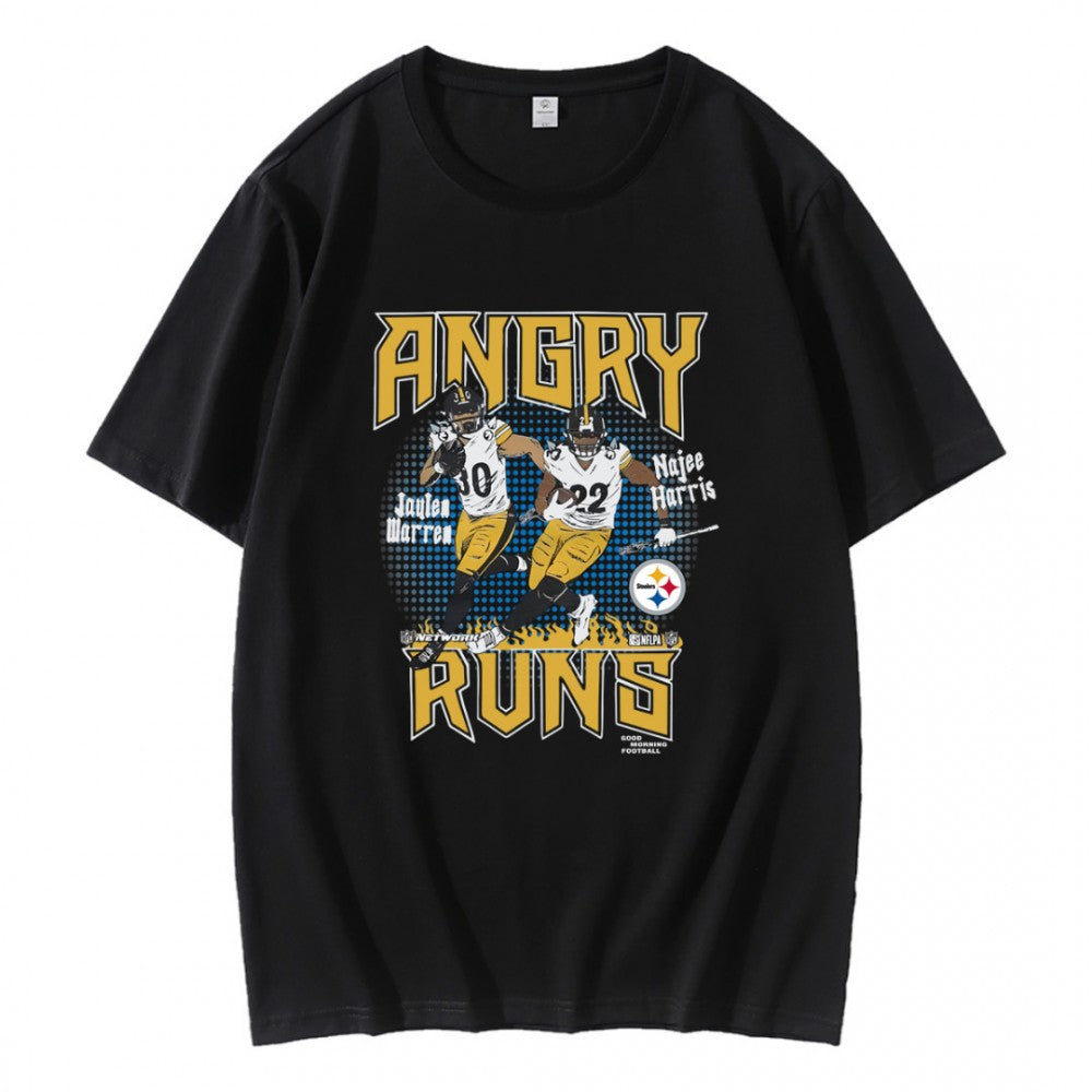 Angry Runs Pittsburgh Steelers Players T-Shirt