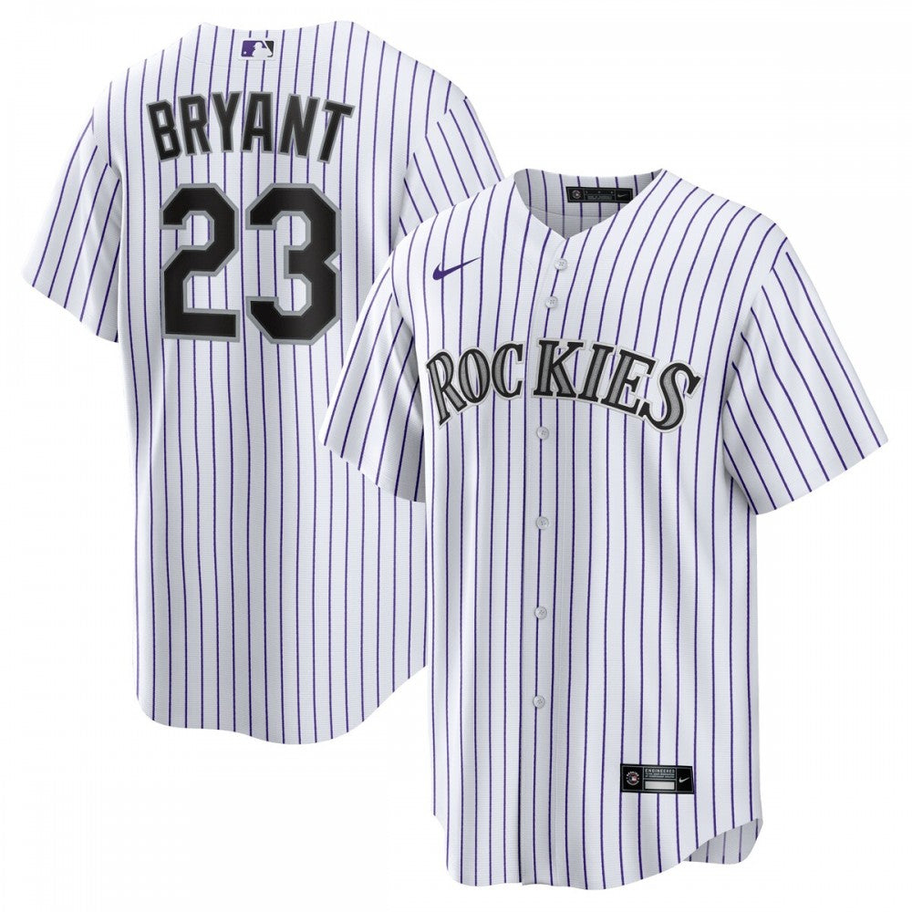 Kris Bryant Colorado Rockies Nike Replica Player MLB Jersey - White/Purple