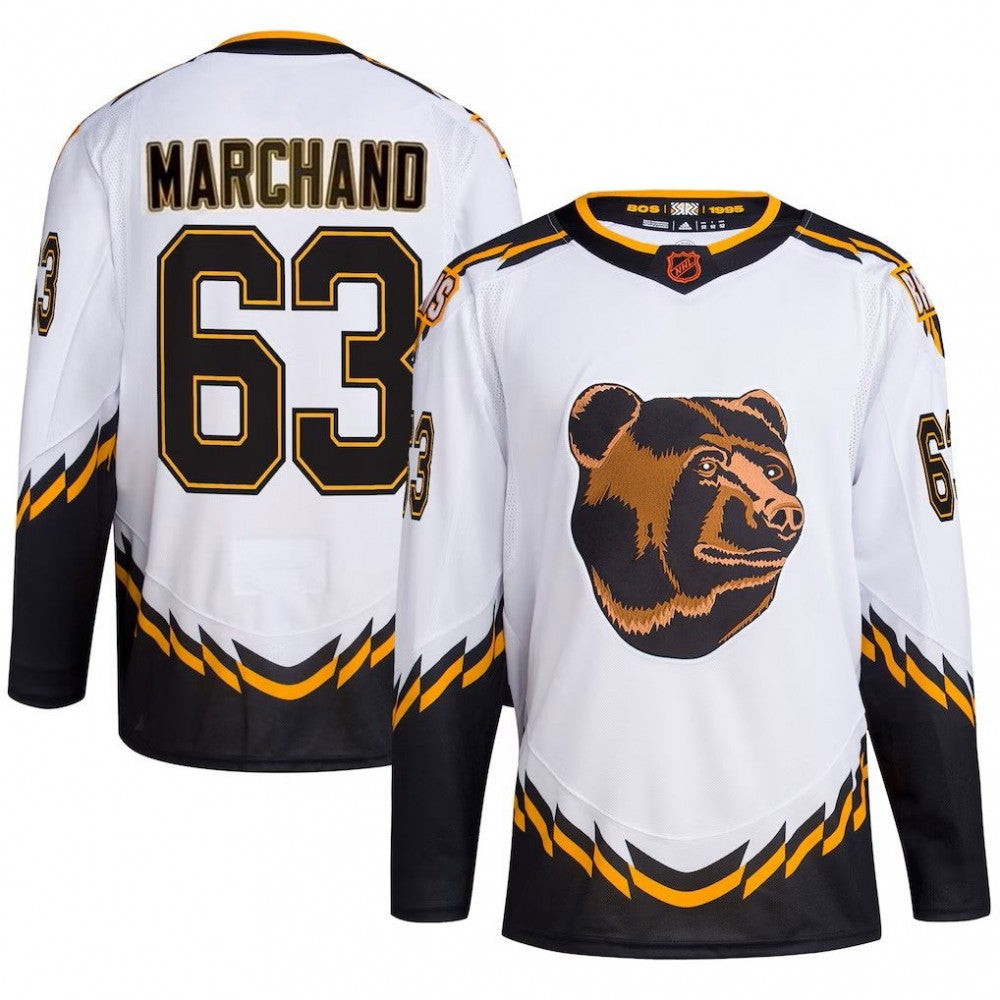 Brad Marchand Boston Bruins White Reverse Retro Premium NHL Jersey