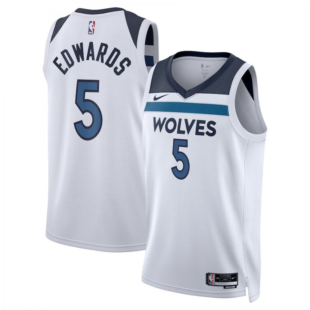 Minnesota Timberwolves Nike Association Edition Swingman NBA Jersey - White - Anthony Edwards - Unisex