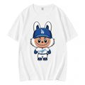 Funny Labubu Los Angeles Dodgers Baseball T-Shirt