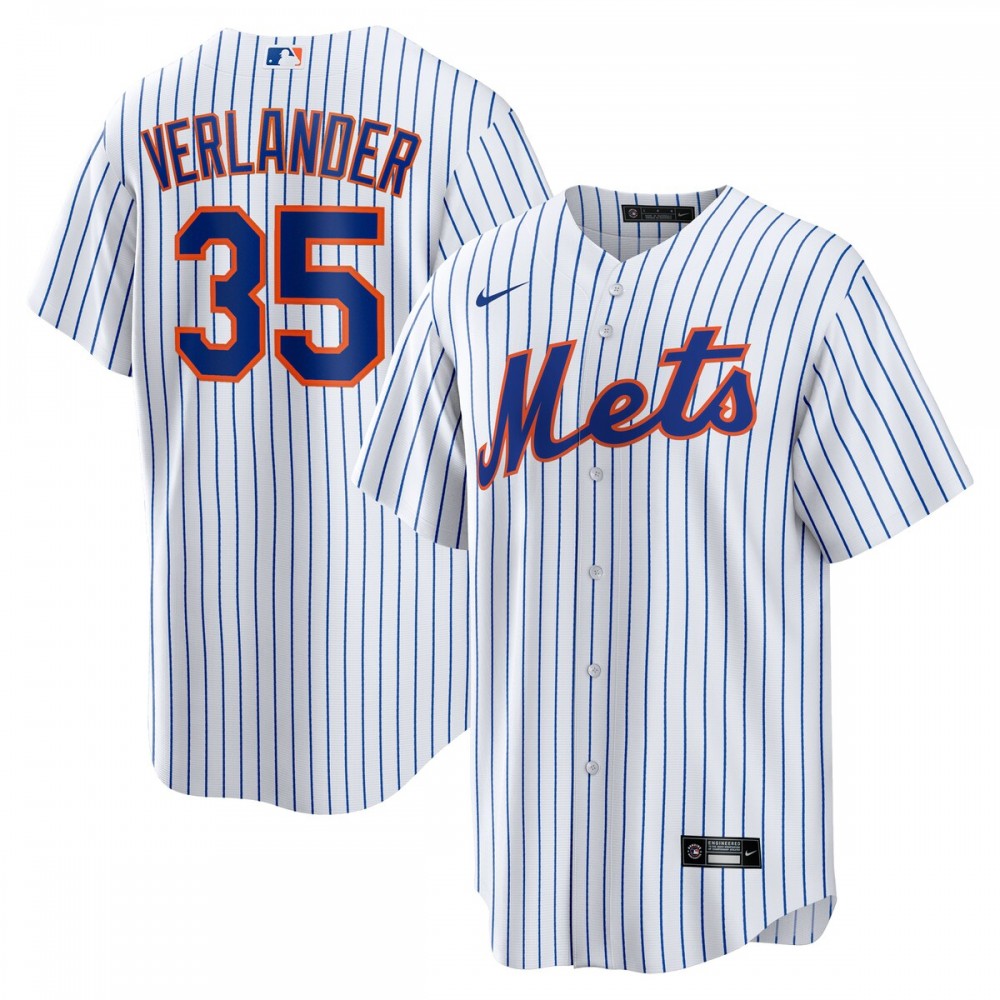 Justin Verlander New York Mets Nike Home Replica Player MLB Jersey - White/Royal