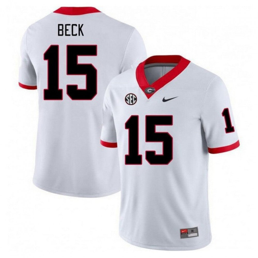 Carson Beck Georgia Bulldogs Nike Football Game NCAA Jersey - White