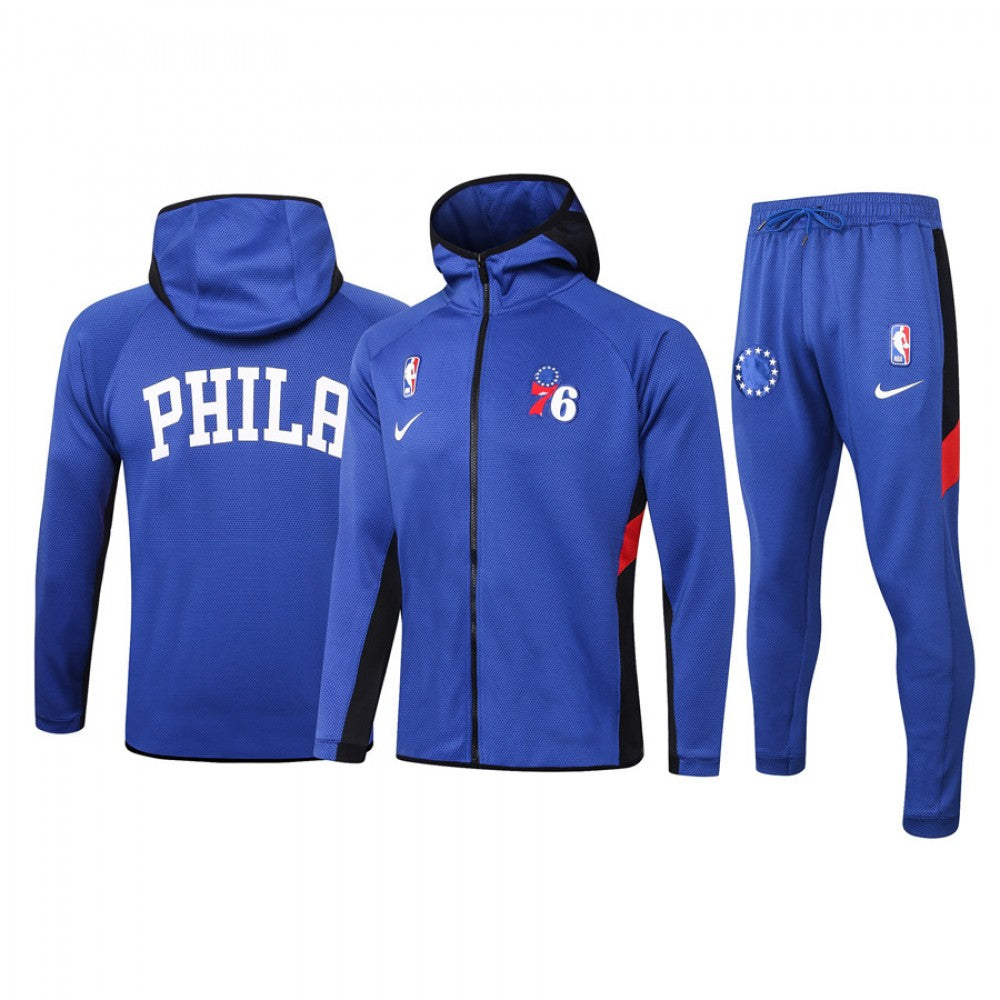 Philadelphia 76ers Nike 2019/20 Showtime Full-Zip Therma Flex Performance Hoodie