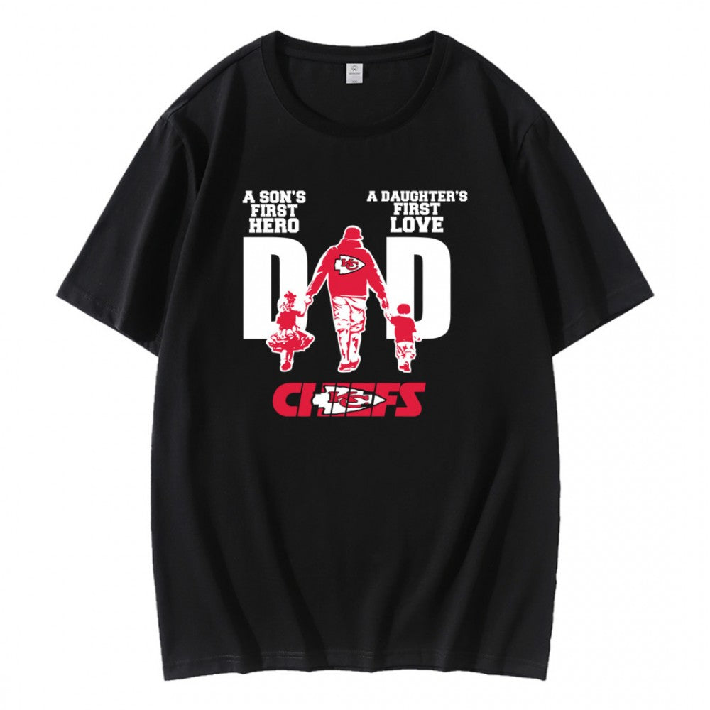 Kansas City Chiefs First Love First Hero Dad T-Shirt