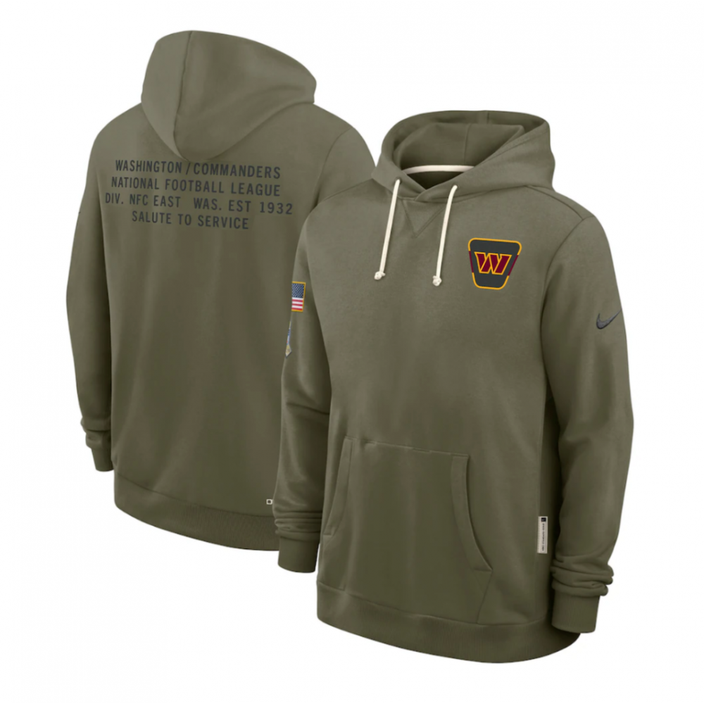 Washington Commanders Salute to Service Sideline Dominant Force NFL Pullover Hoodie
