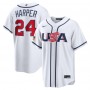 Bryce Harper USA Baseball Nike 2026 World Baseball Classic Home Stadium MLB Jersey - White