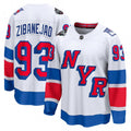 Men's New York Rangers Mika Zibanejad White 2024 NHL Stadium Series Breakaway Premium NHL Jersey