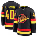 Vancouver Canucks Elias Pettersson #40 Black Alternate Premium NHL Jersey
