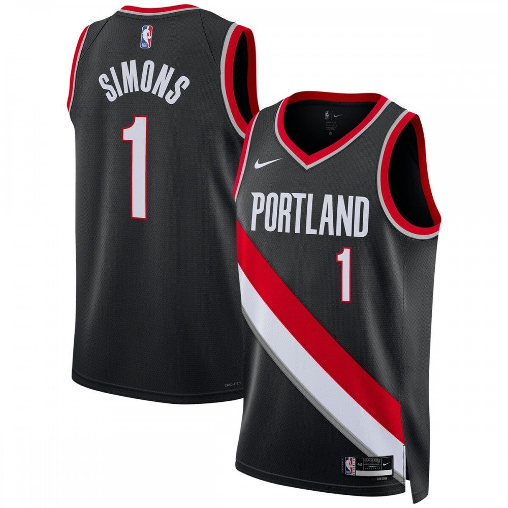 Anfernee Simons Portland Trail Blazers Nike Unisex Swingman NBA Jersey - Icon Edition - Black