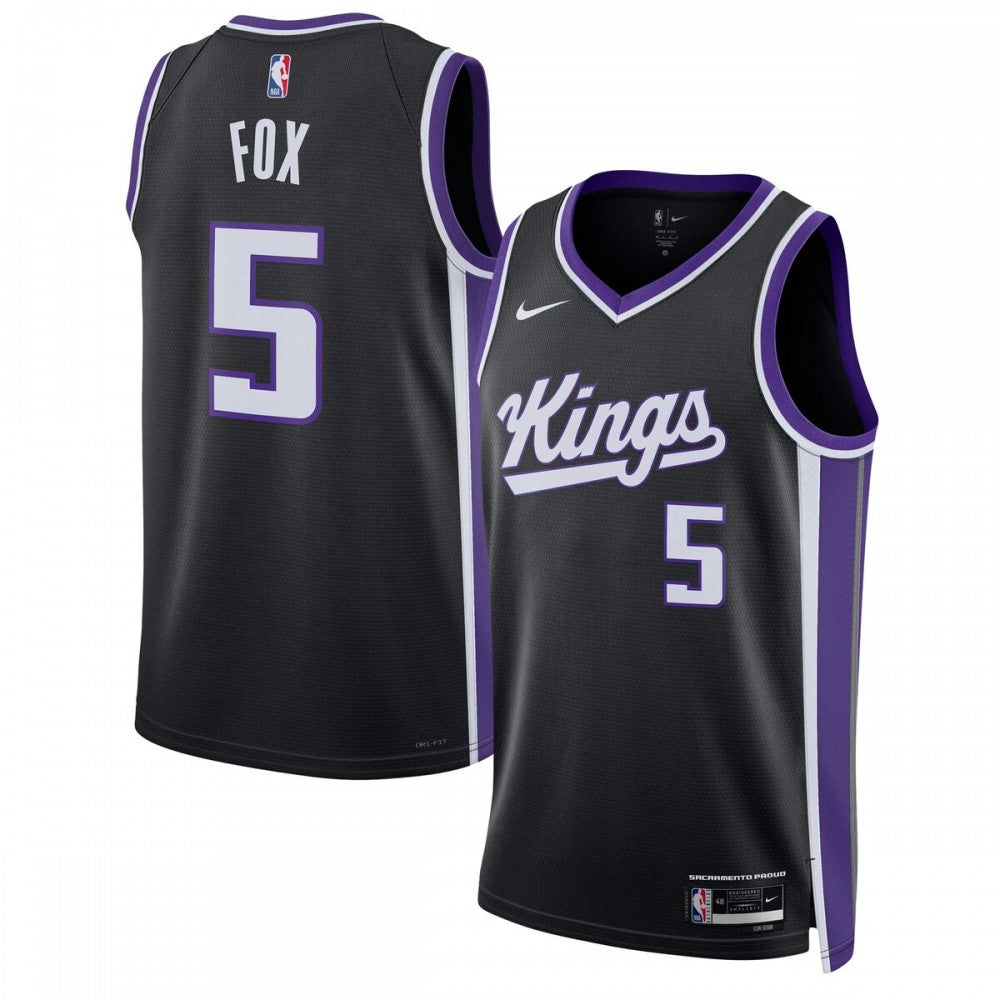 De'Aaron Fox Sacramento Kings Nike Unisex Swingman NBA Jersey - Icon Edition - Black
