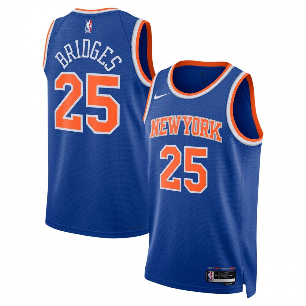 Mikal Bridges New York Knicks Nike Unisex 2024 Offseason Addition Nike Swingman NBA Jersey - Blue