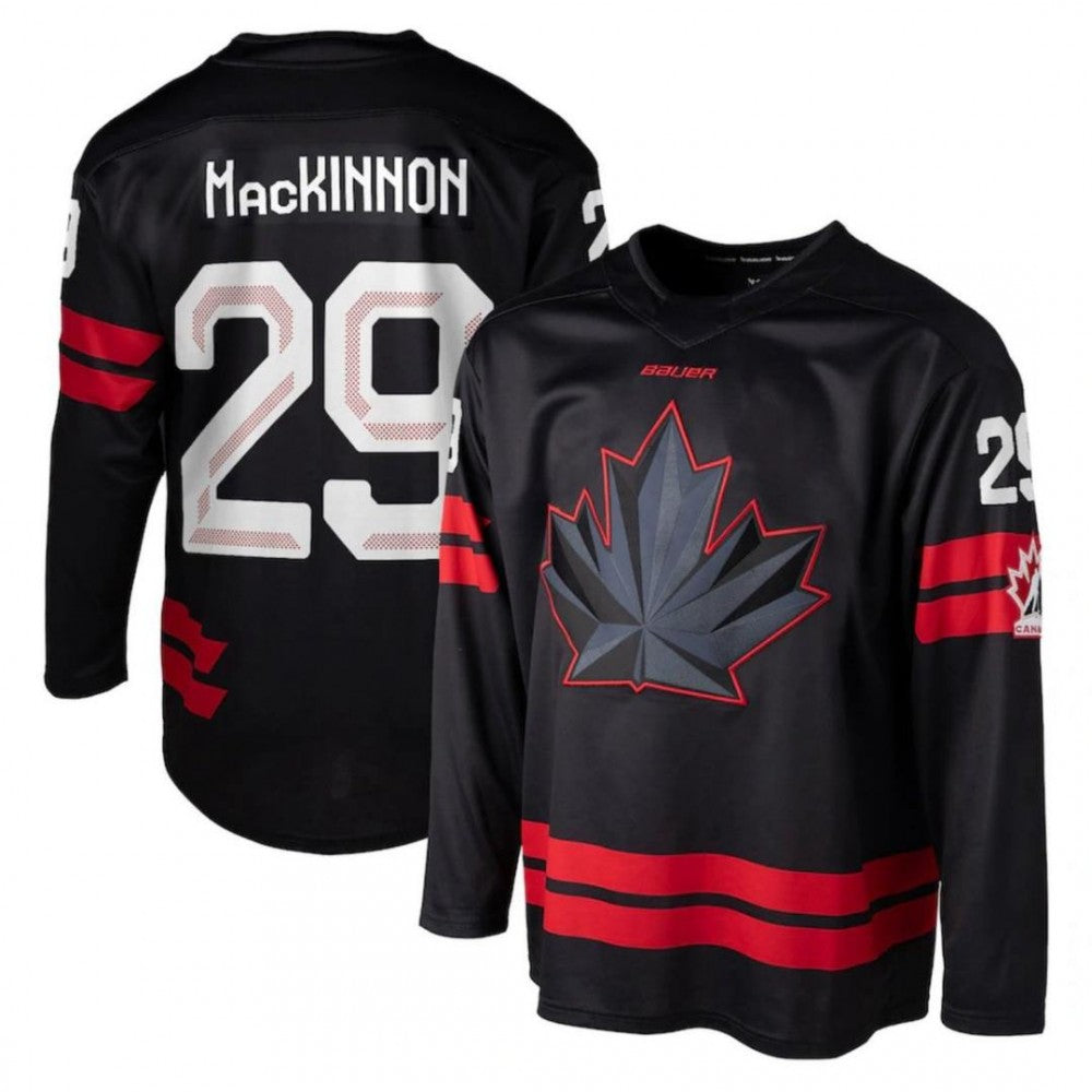 Nathan MacKinnon Hockey Bauer Canada 2026 Olympics Replica NHL Jersey - Black