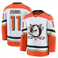 Anaheim Ducks Trevor Zegras Orange White Away Premium NHL Jersey