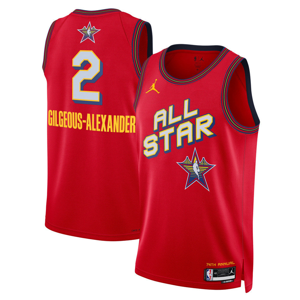 Shai Gilgeous-Alexander Jordan Brand Unisex Red 2025 NBA All-Star Game Swingman Player NBA Jersey