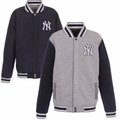 New York Yankees JH Design Reversible Fleece Full-Snap Jacket