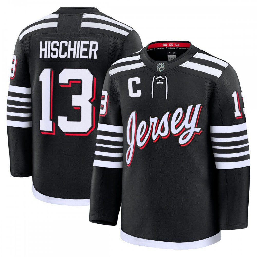Nico Hischier New NHL Jersey Devils Alternate Premium NHL Jersey - Black