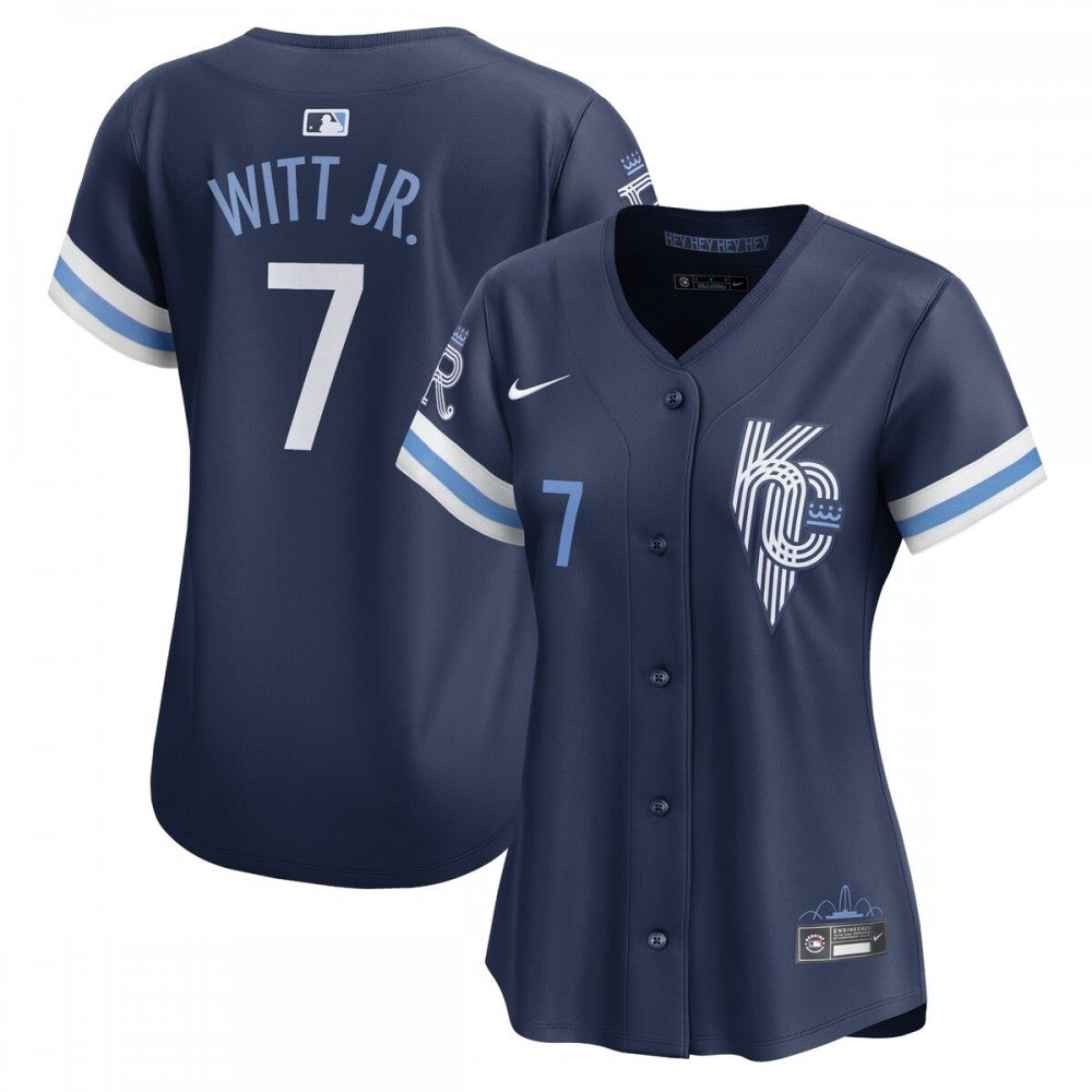 Bobby Witt Jr. Kansas City Royals Nike Women's City Connect Limited Player MLB Jersey - Navy
