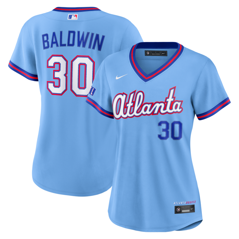 Drake Baldwin Atlanta Braves Nike Women's 2026 City Connect Stadium MLB Jersey - Powder Blue