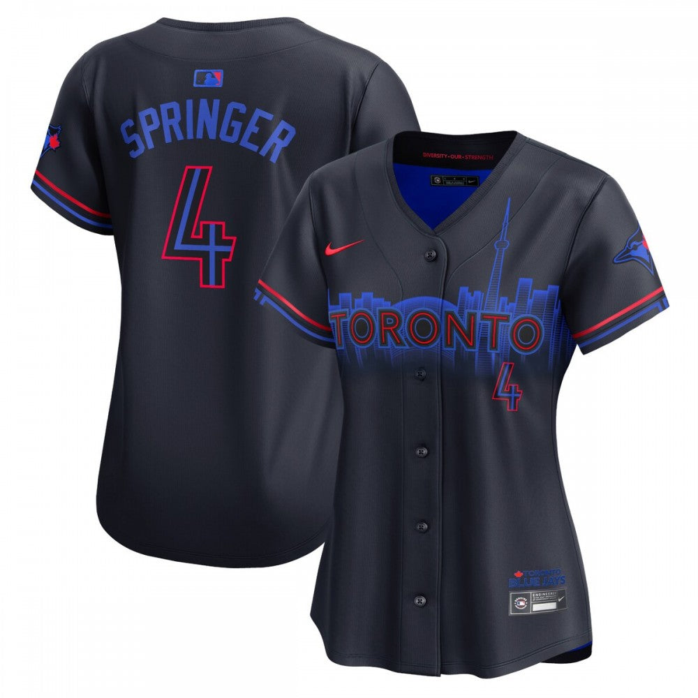 George Springer Toronto Blue Jays Nike Women's 2024 City Connect Limited Player MLB Jersey - Navy