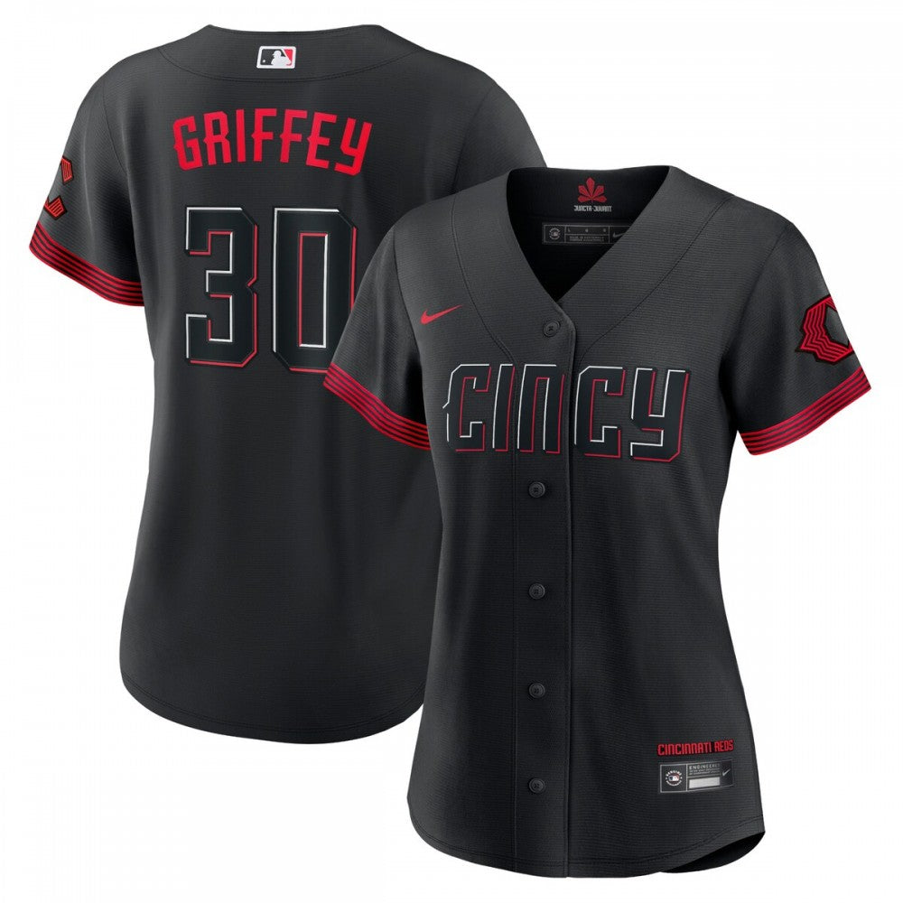 Ken Griffey Jr. Cincinnati Reds Nike Women's 2023 City Connect Replica Player MLB Jersey - Black