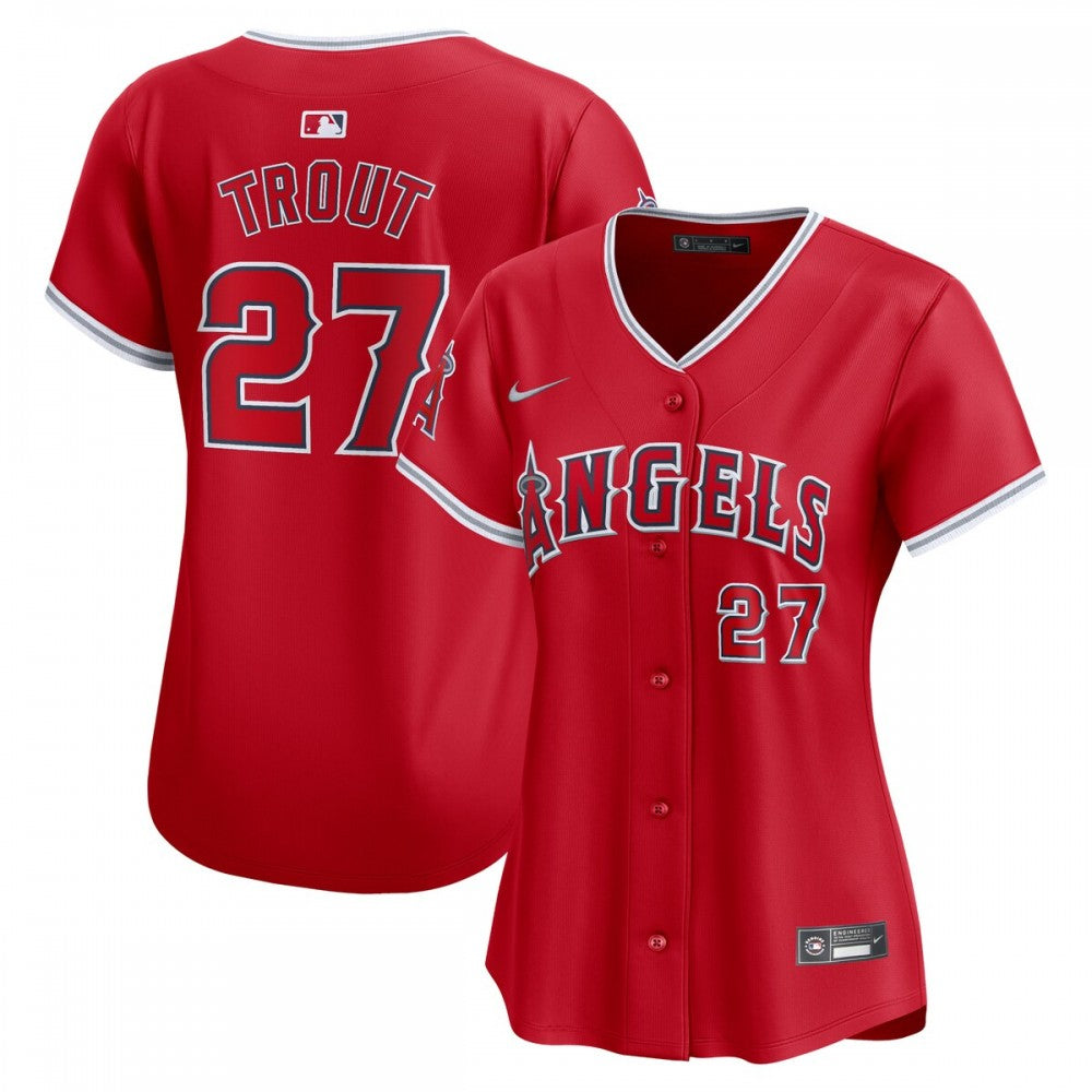Mike Trout Los Angeles Angels Nike Women's Alternate Limited Player MLB Jersey?C Red