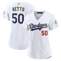Mookie Betts Los Angeles Dodgers Nike Women's 2026 Gold Collection Stadium MLB Jersey - White