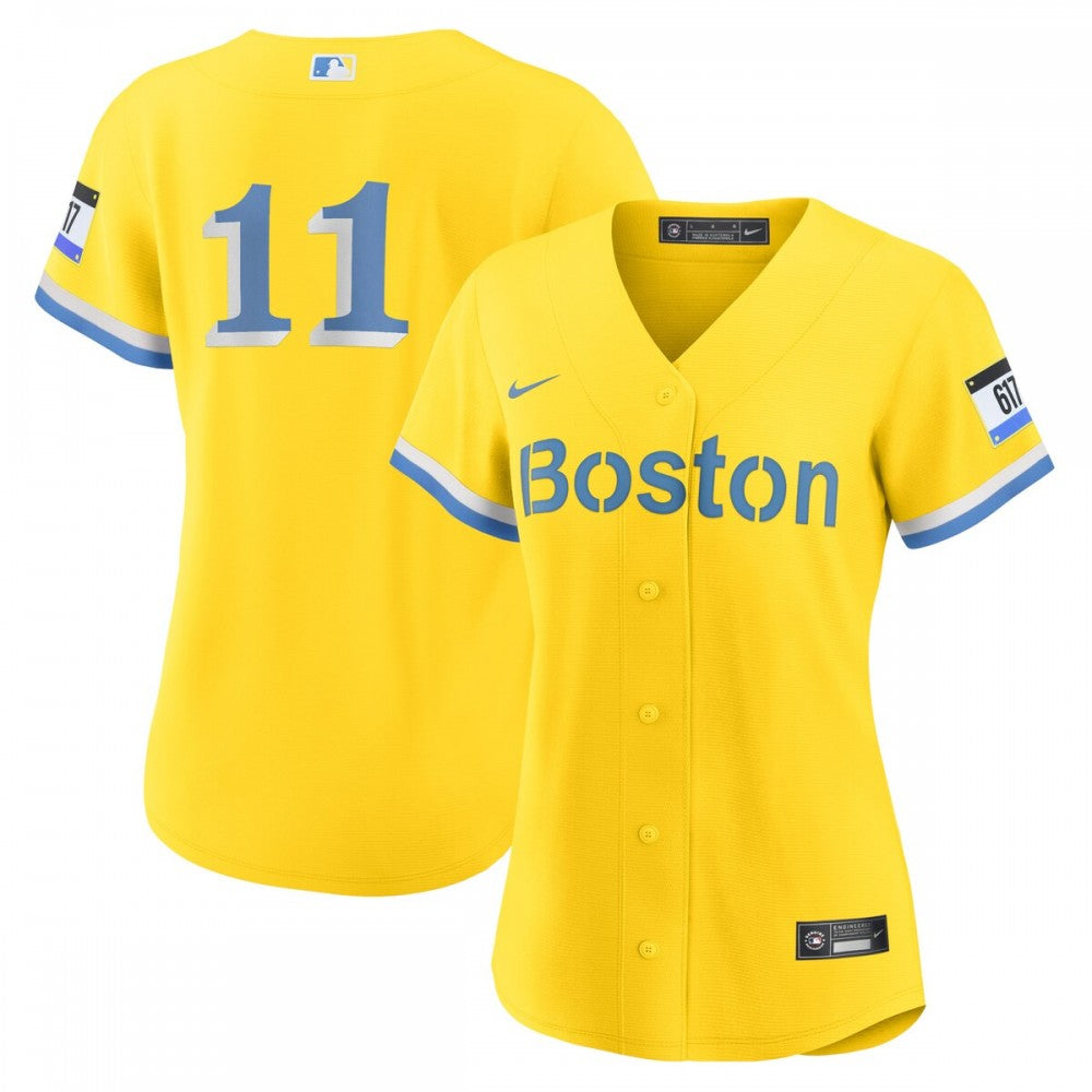 Rafael Devers Boston Red Sox Nike Women's City Connect Replica Player MLB Jersey - Gold