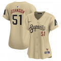 Randy Johnson Arizona Diamondbacks Nike Women's City Connect Retired Player MLB Jersey - Sand