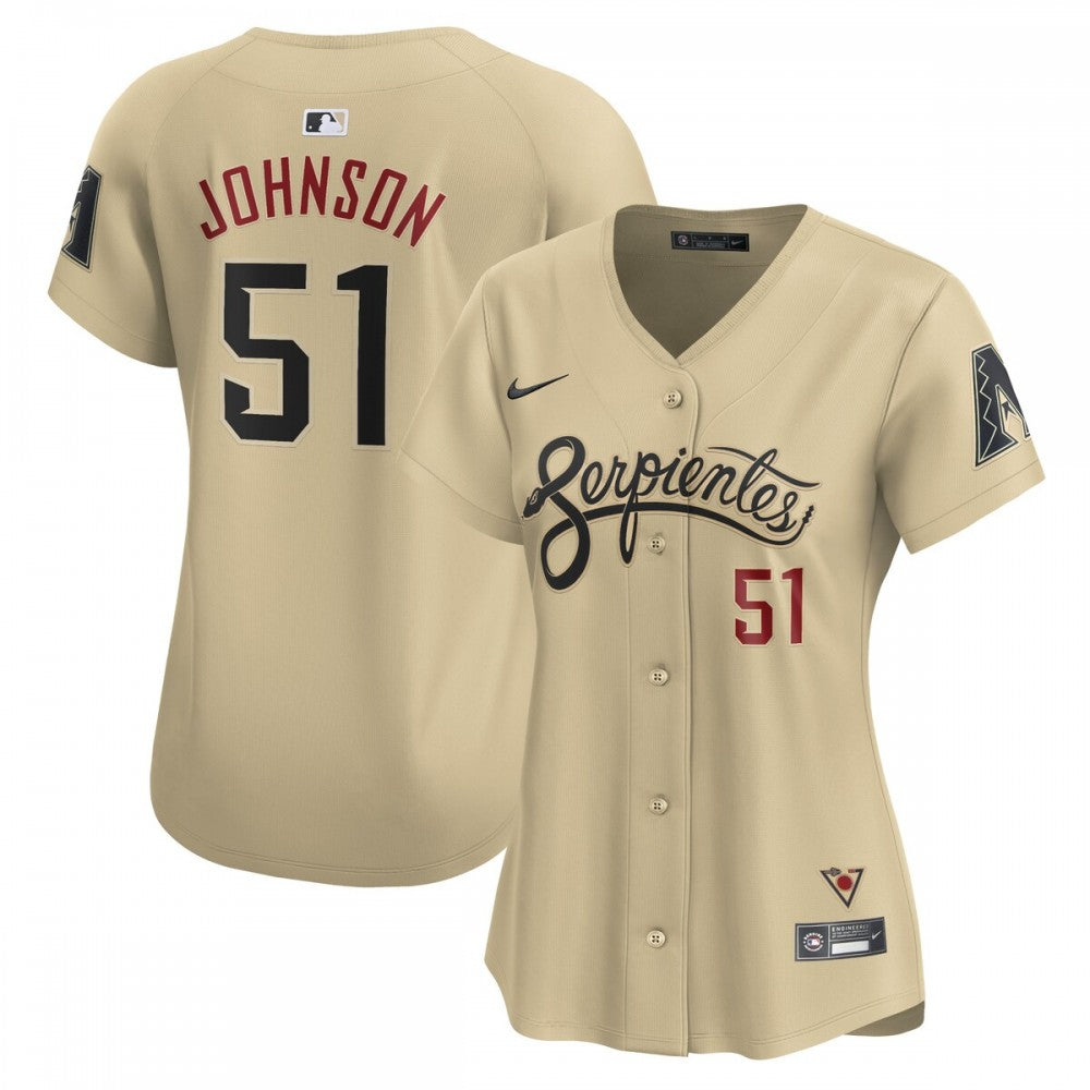 Randy Johnson Arizona Diamondbacks Nike Women's City Connect Retired Player MLB Jersey - Sand