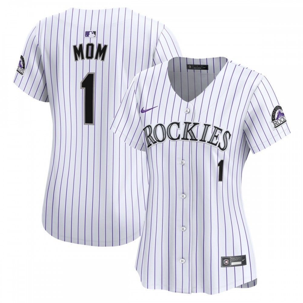 Colorado Rockies Nike Women's #1 Mom Home Limited MLB Jersey - White